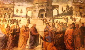 Pietro Perugino "Christus bergibt Petrus die Schlssel